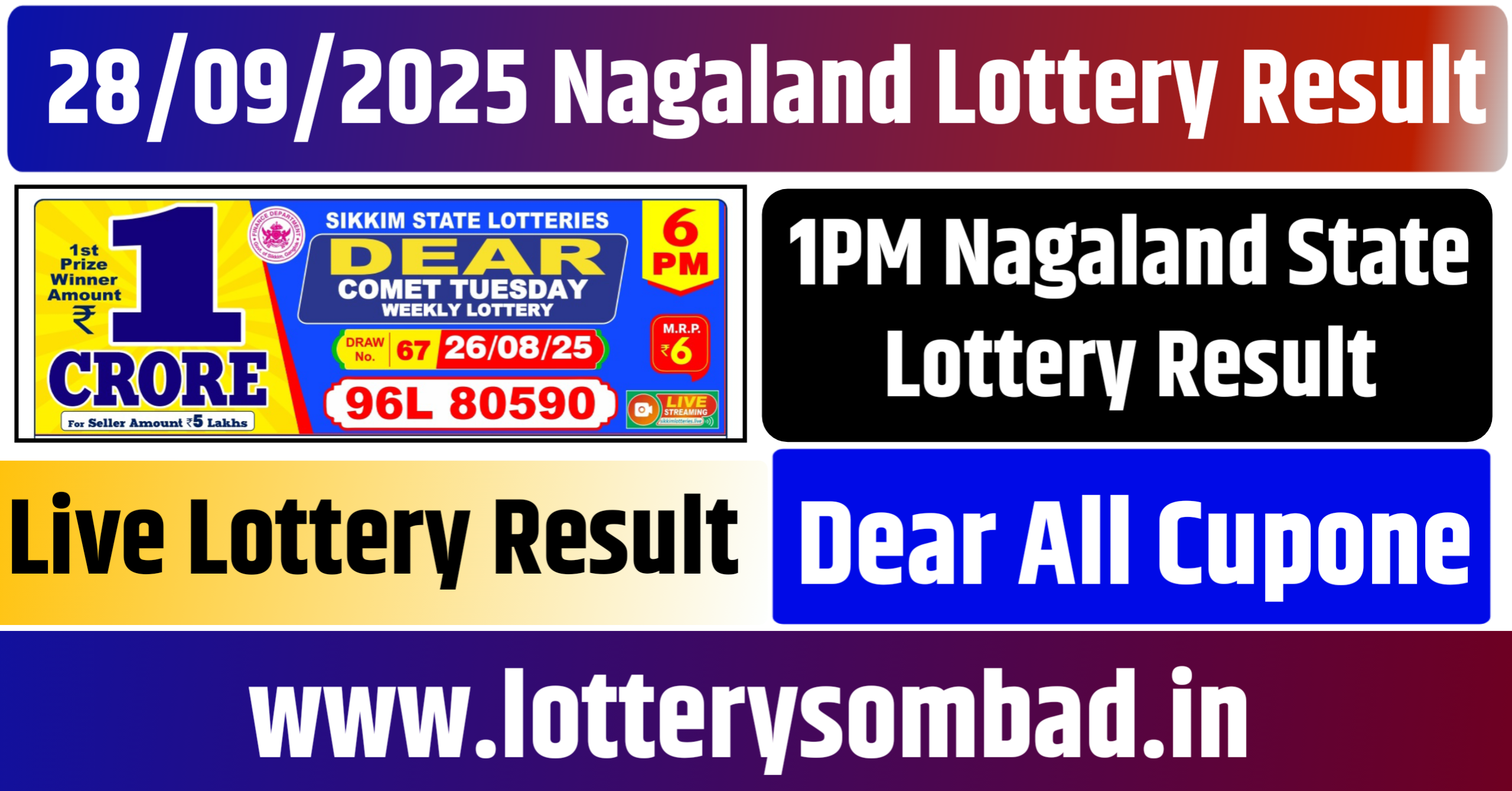 28.09.2025 Nagaland Lottery Result ! today Dear Lottery Result