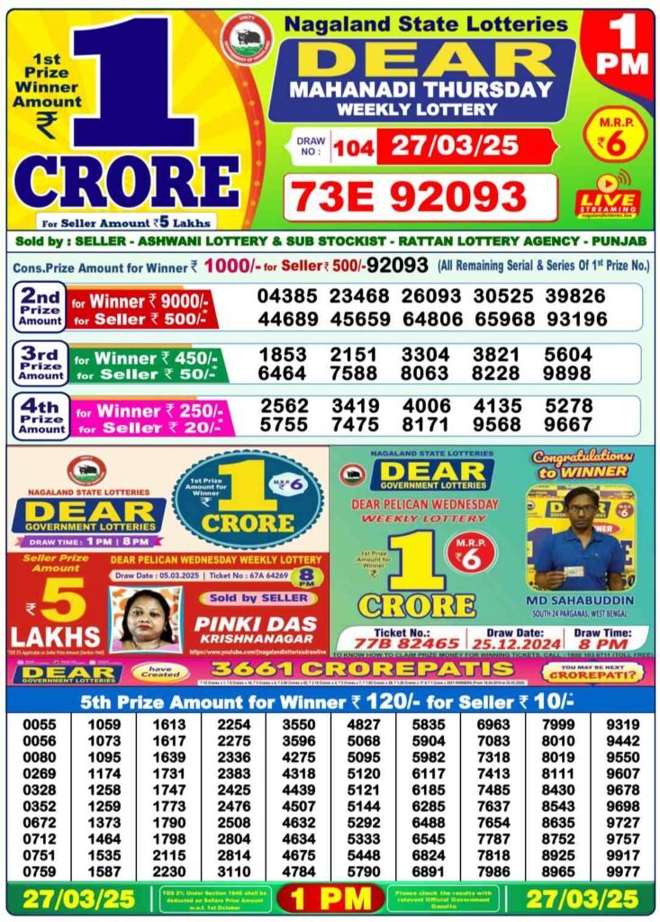 Nagaland State Lottery Sambad 28.3.2025 Today 1 PM, 6 PM & 8 PM 2 Screenshot 20250327 131134