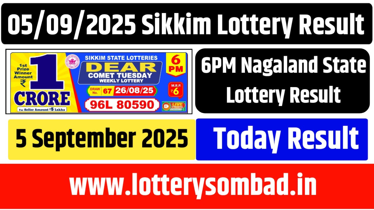 05/09/2025 Sikkim Lottery Result