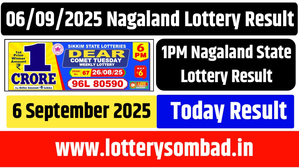 06/09/2025 Nagaland Lottery Result
