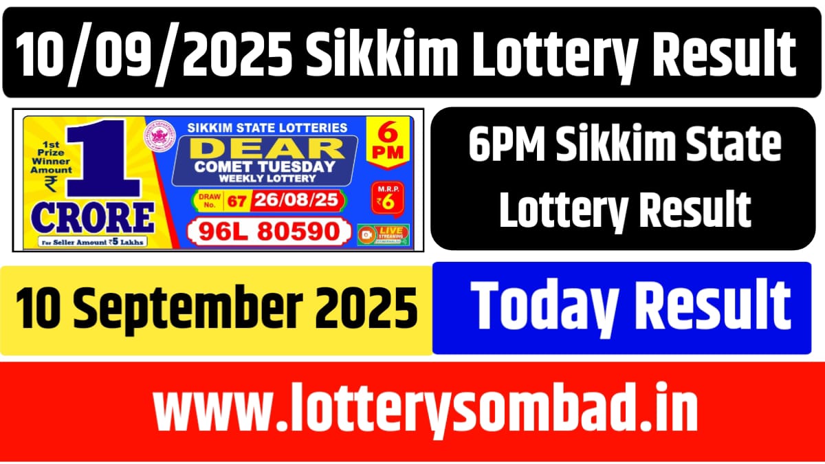10.09.2025 Sikkim Lottery Result Download