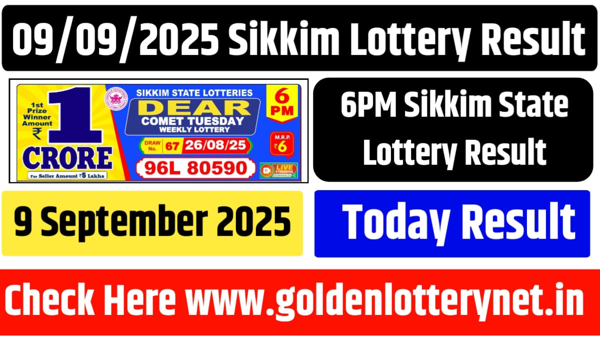09.09.2025 Sikkim Lottery Result Download